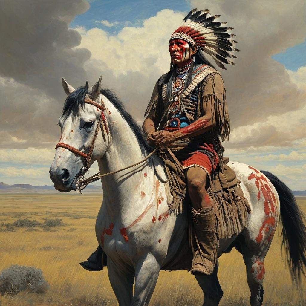 Native American Warrior - AI Generated Artwork - NightCafe Creator