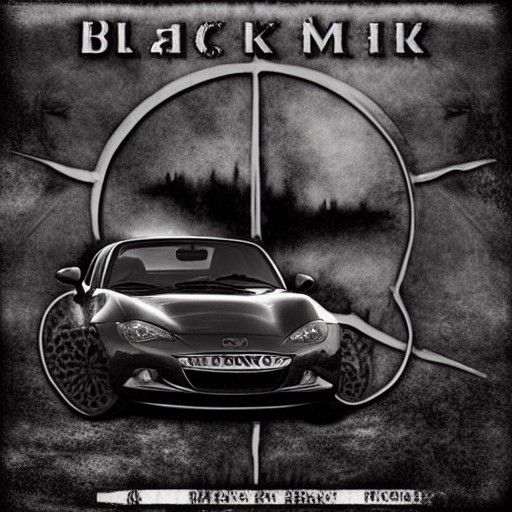 black metal album cover miata AI Generated Artwork NightCafe Creator