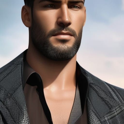Handsome Caucasian man
