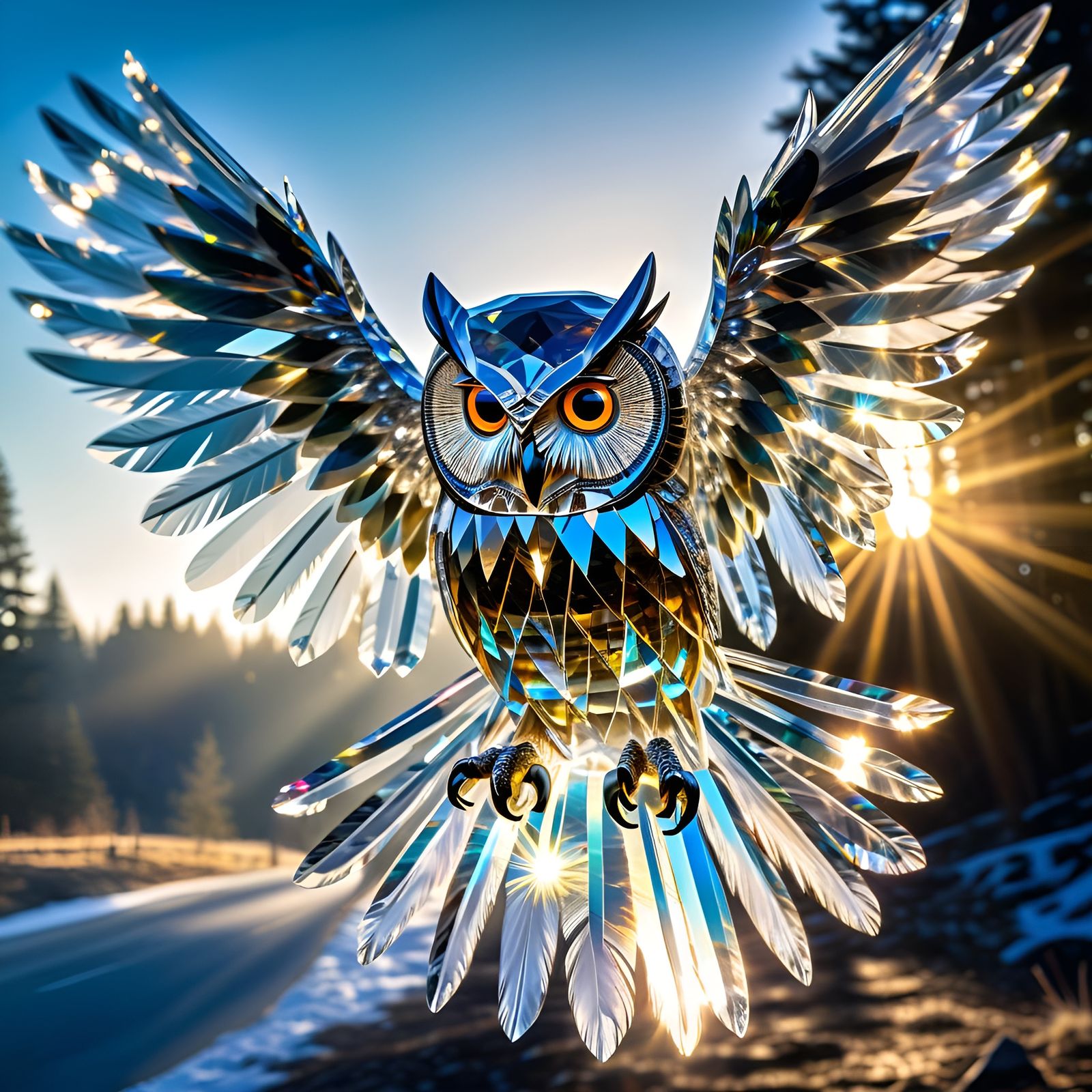 Crystal Owl  by @Username_Already_Taken