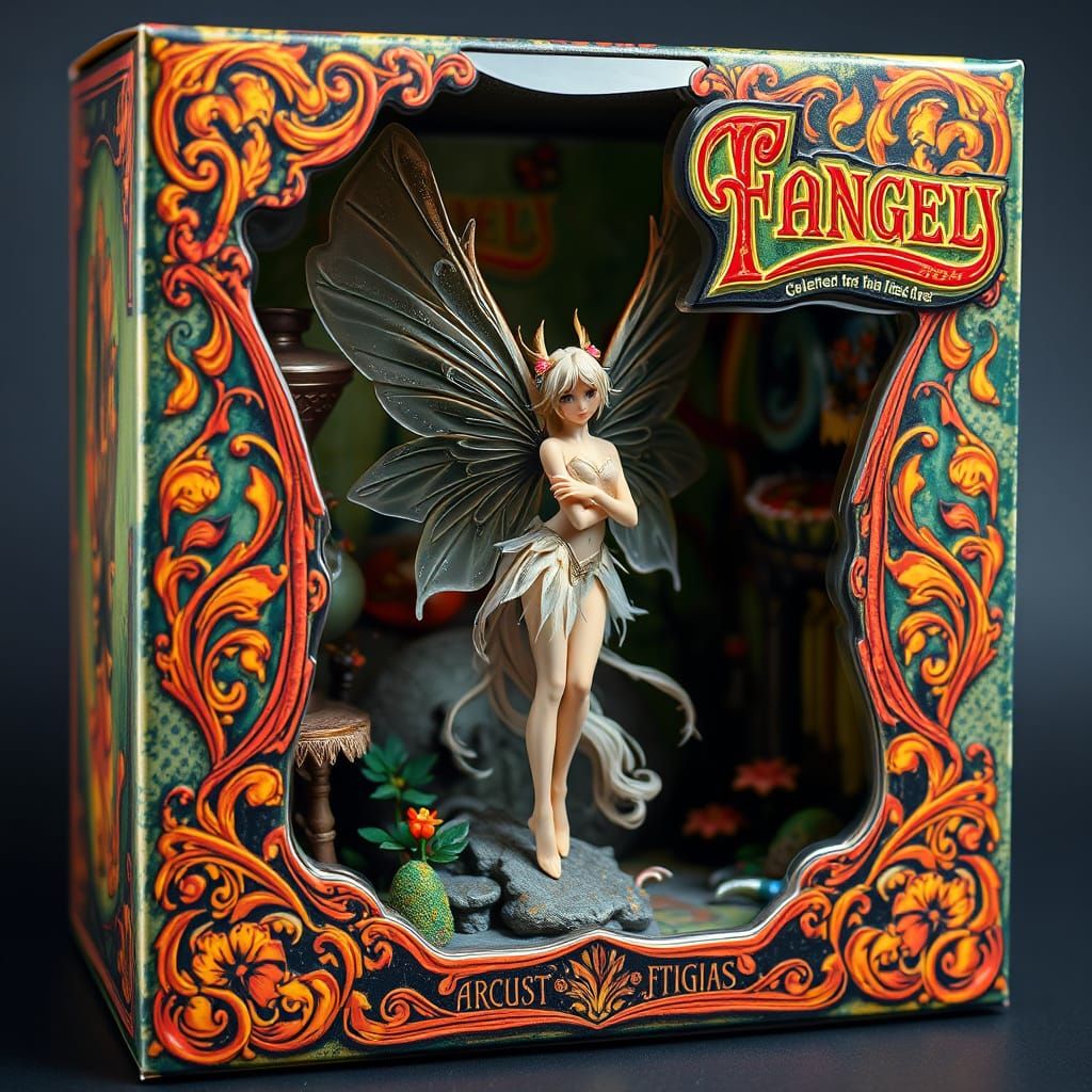 Fairy in collectible action figure box  by @Ann