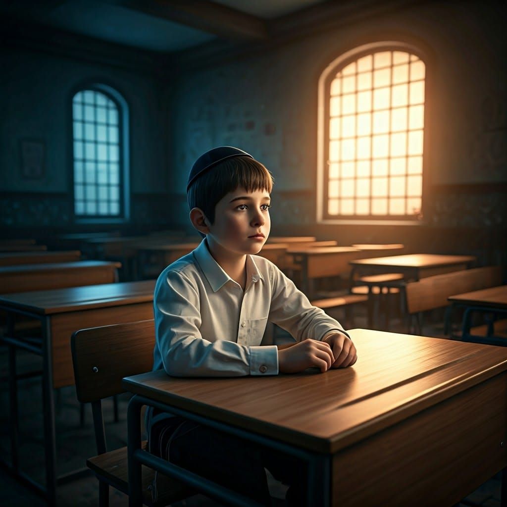 Jewish Boy's Despair: Fantasy Concept Art