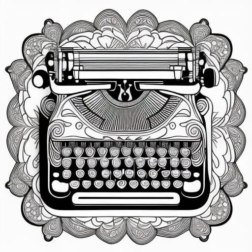 A typewriter AI Generated Artwork NightCafe Creator