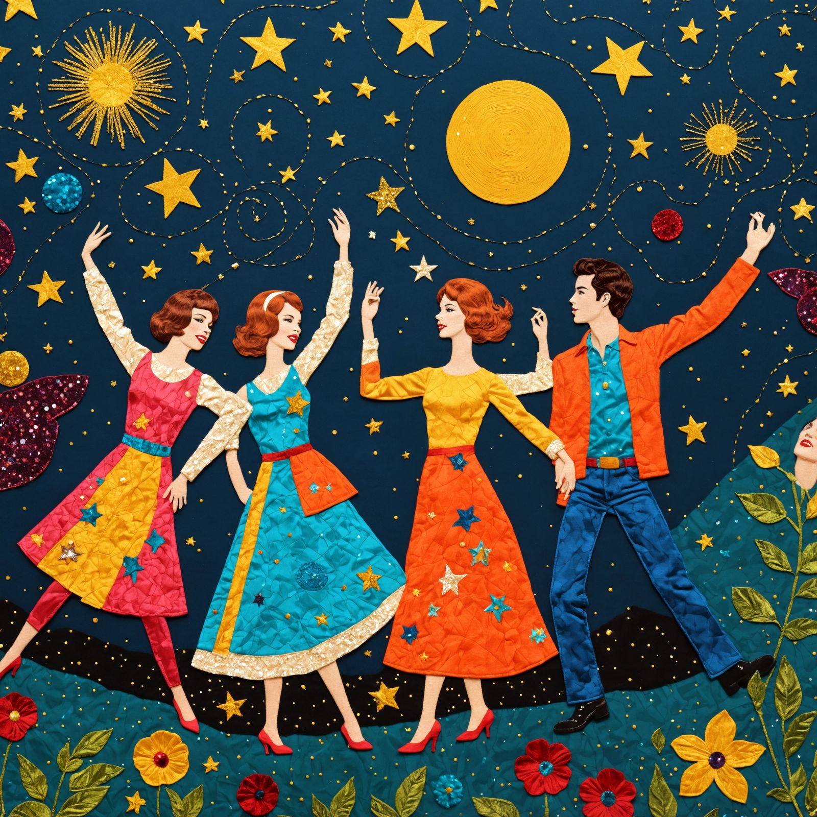 Vintage disco dance 60's