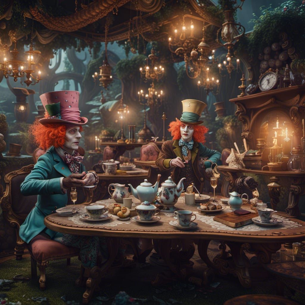 mad hatter's tea party - AI Generated Artwork - NightCafe Creator