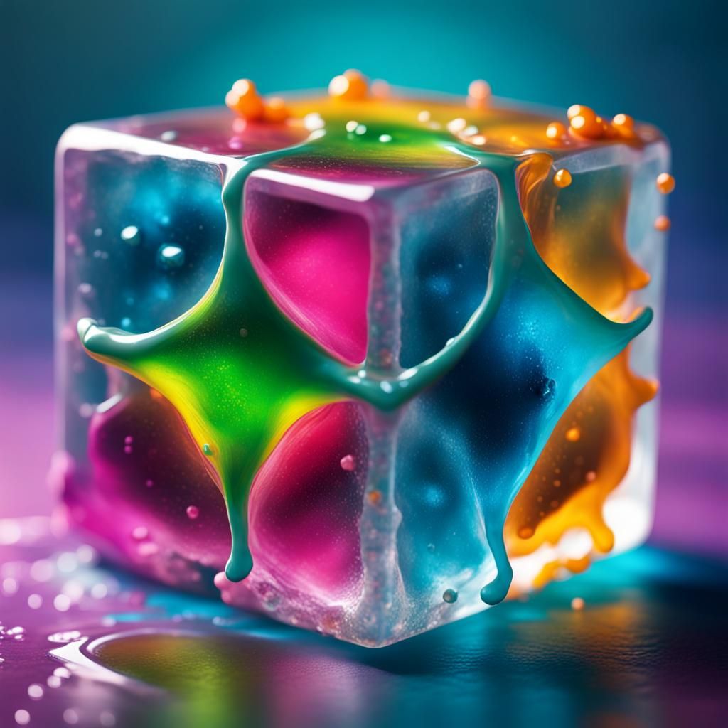 gelatinous cube with worrier AI Generated Artwork NightCafe Creator