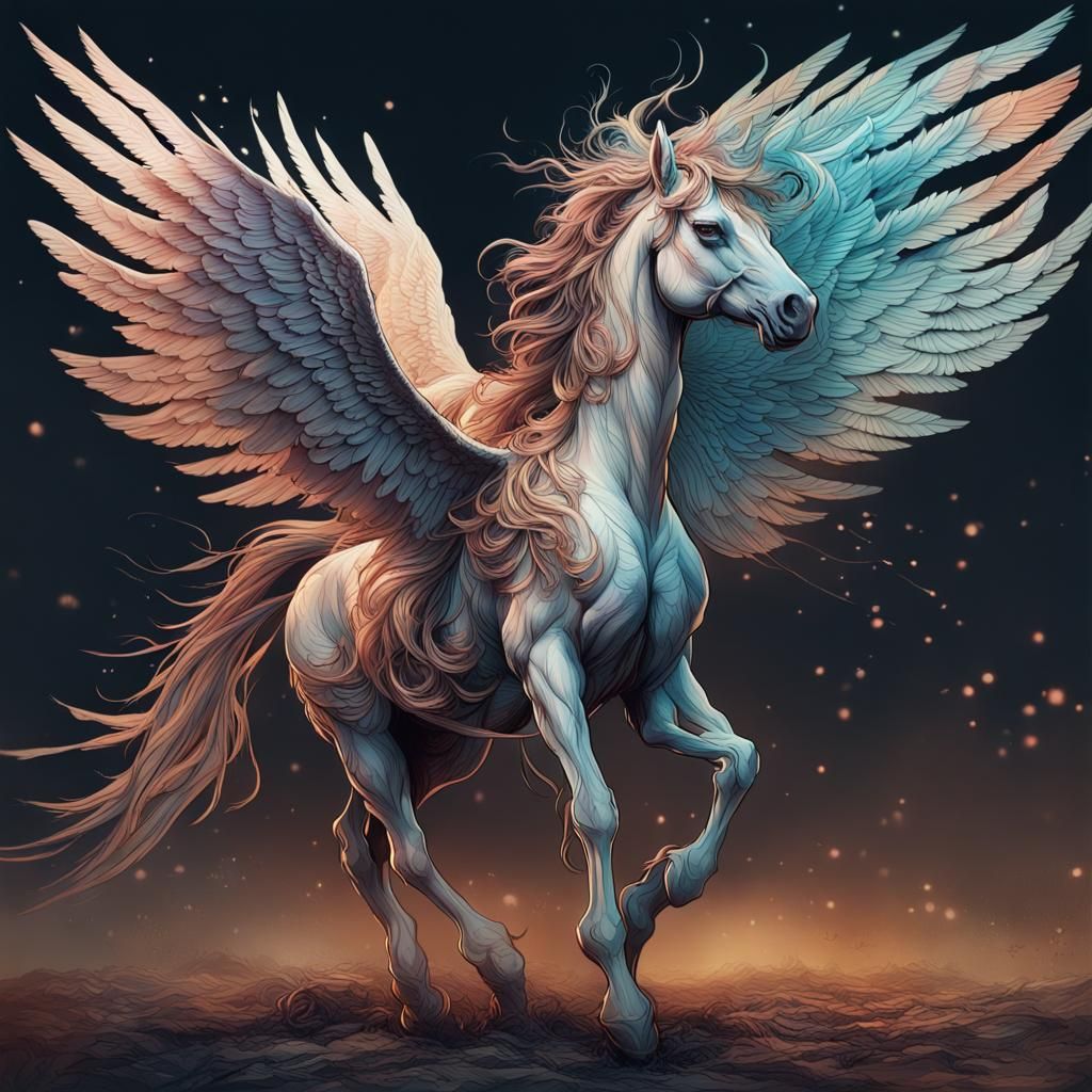 Pegasus spreading his Wings