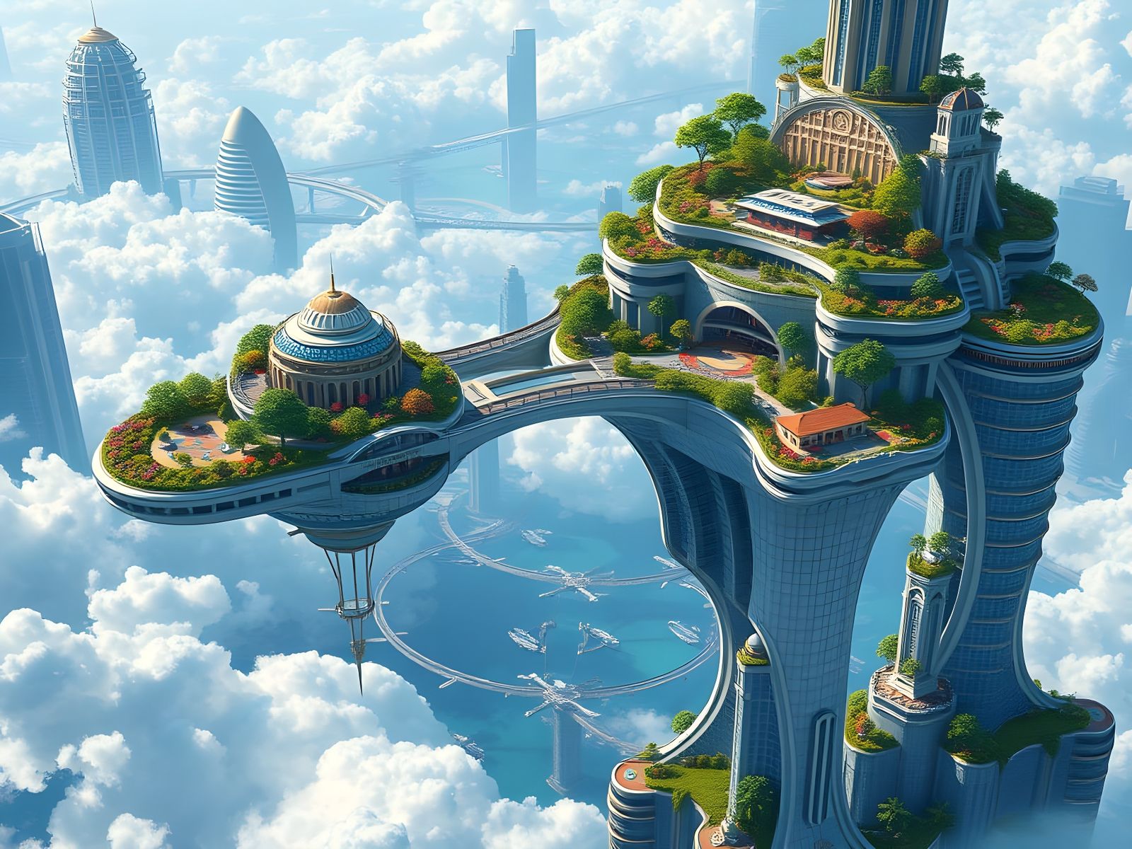 Solarpunk City  by @datura_dude