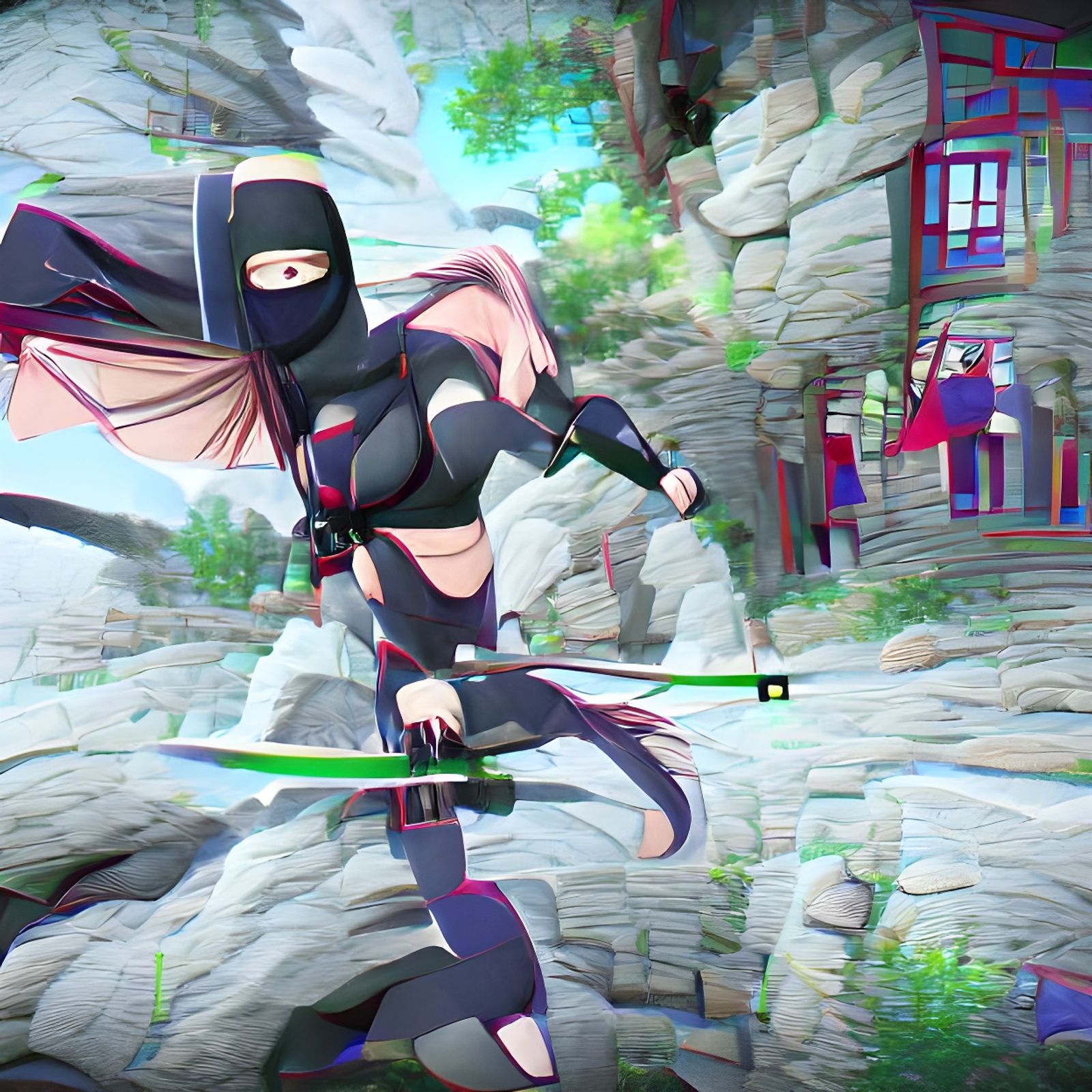 anime masked ninja girl