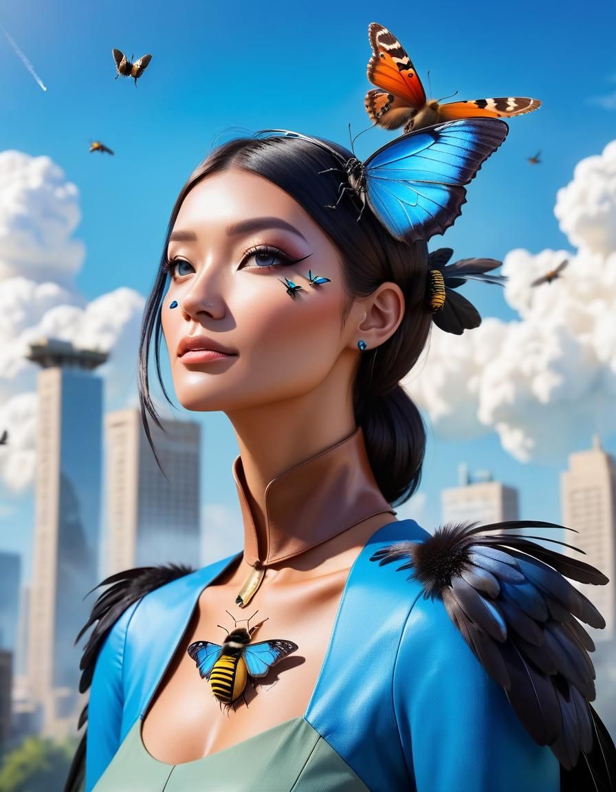 Mujer mariposa