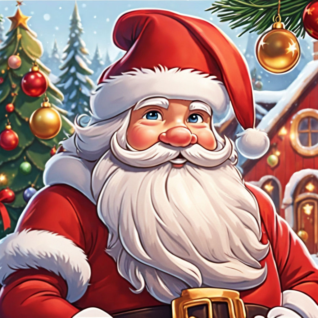 Santa Claus in the Christmas Village