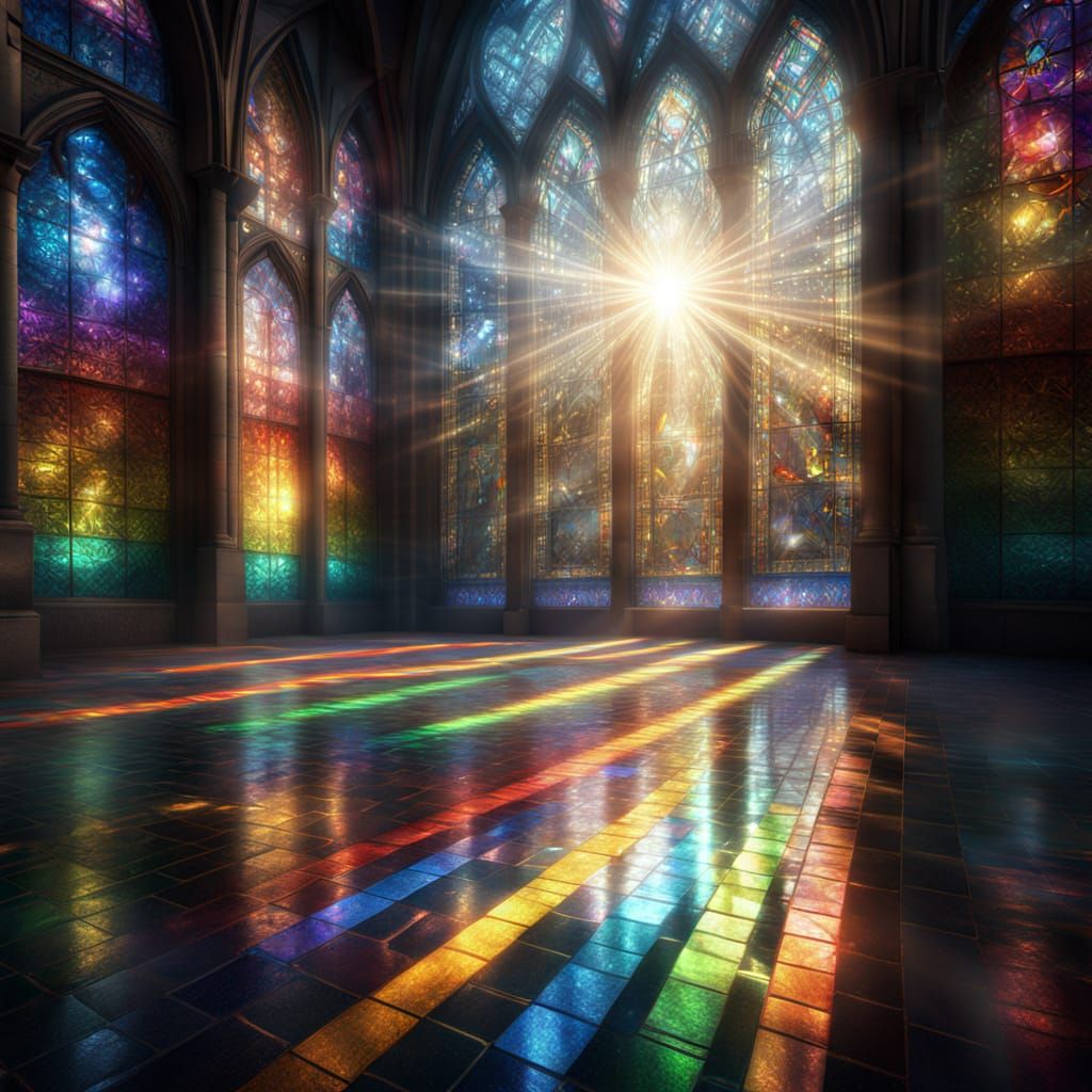 Rainbow reflections   by @Accidentalrage