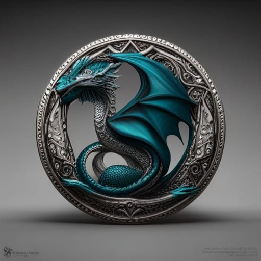 Dragon Medallion - Ai Generated Artwork - Nightcafe Creator