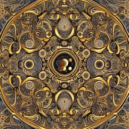 Cosmic bubbles. intricately detailed baroque