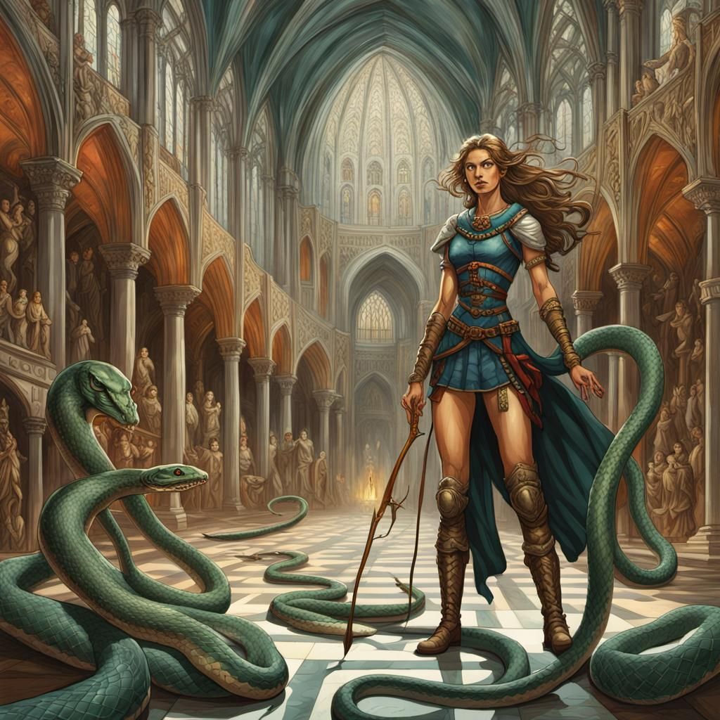 Attempted Gorgon - Failure, but at least there are snakes.