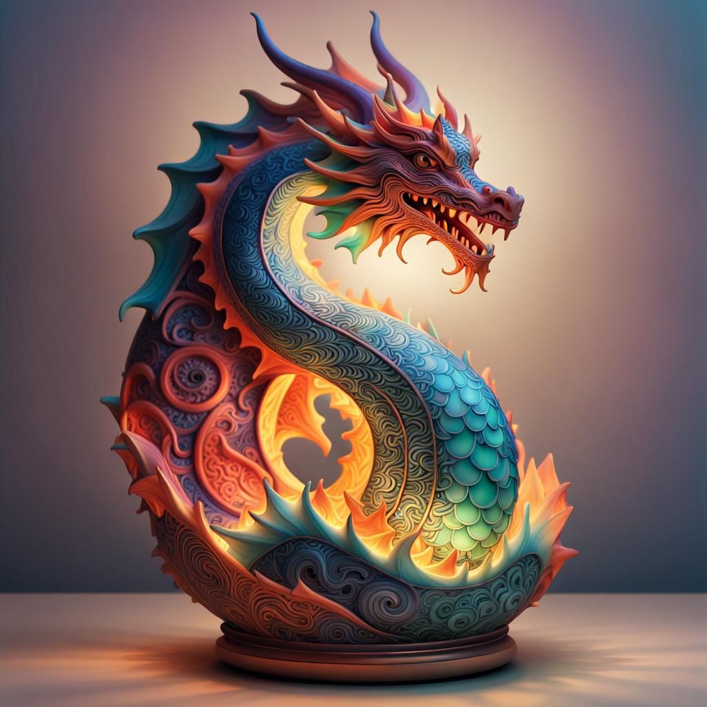 Unconventional Sea Dragon Lamp  by @Yulia 