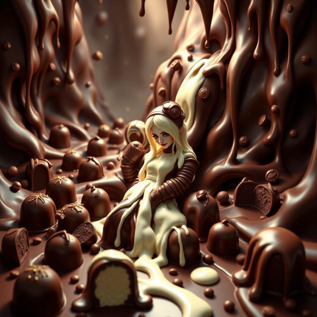 A chocolate figure