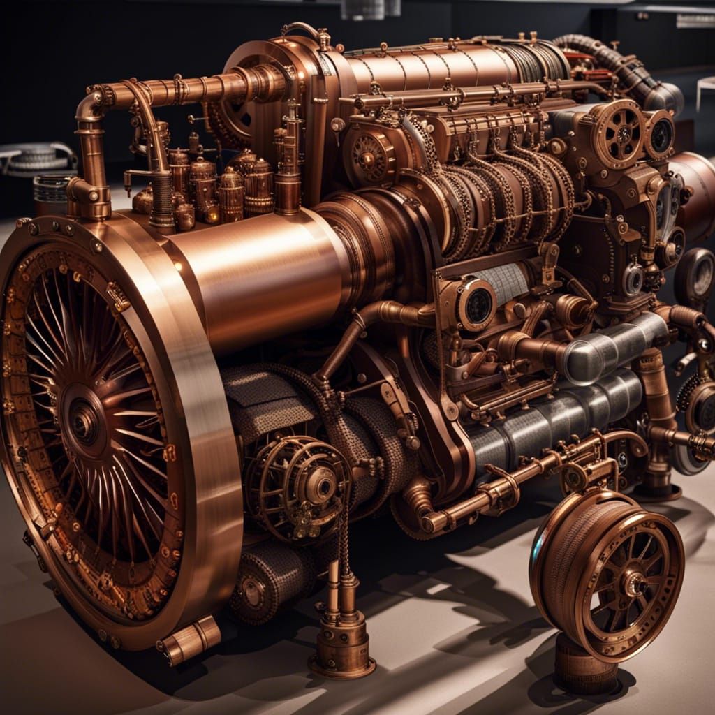 Steampunk Engine - AI Generated Artwork - NightCafe Creator