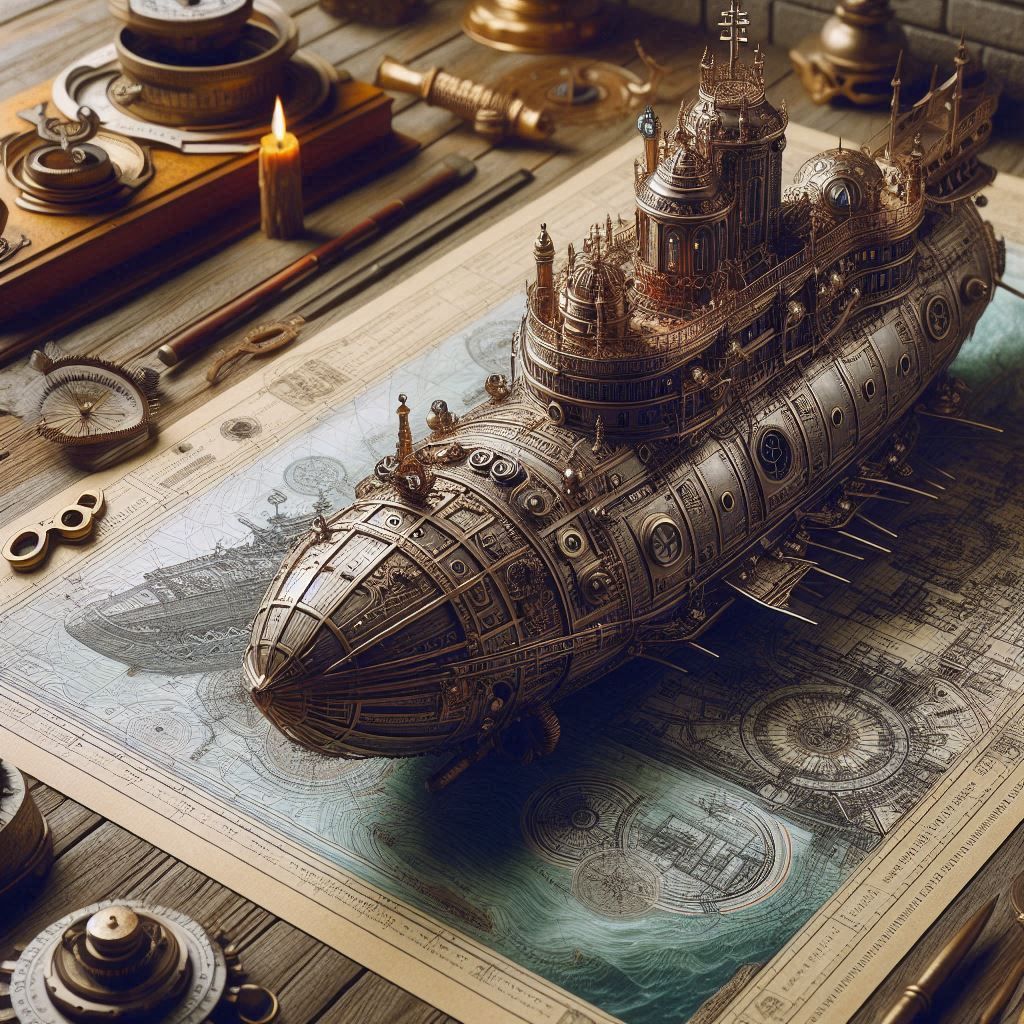 Steampunk Rococo Submarine