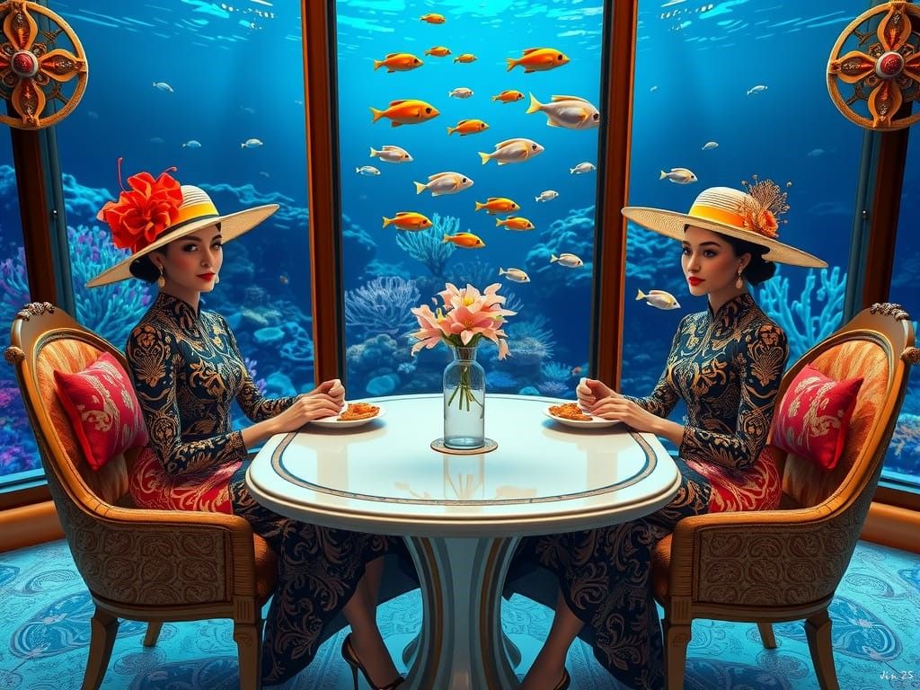 Dining out at the undersea restaurant  by @Jin