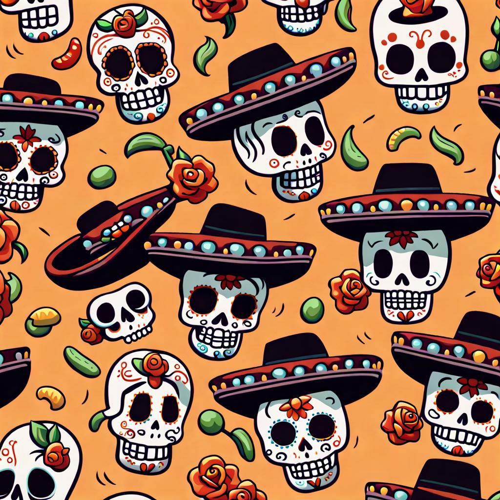 Day of the Dead Wrapping Paper 1
