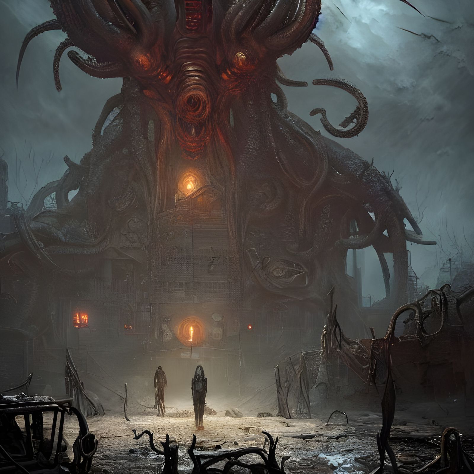 Post-Apocalyptic World Ruined by a H P Lovcraft Elder god