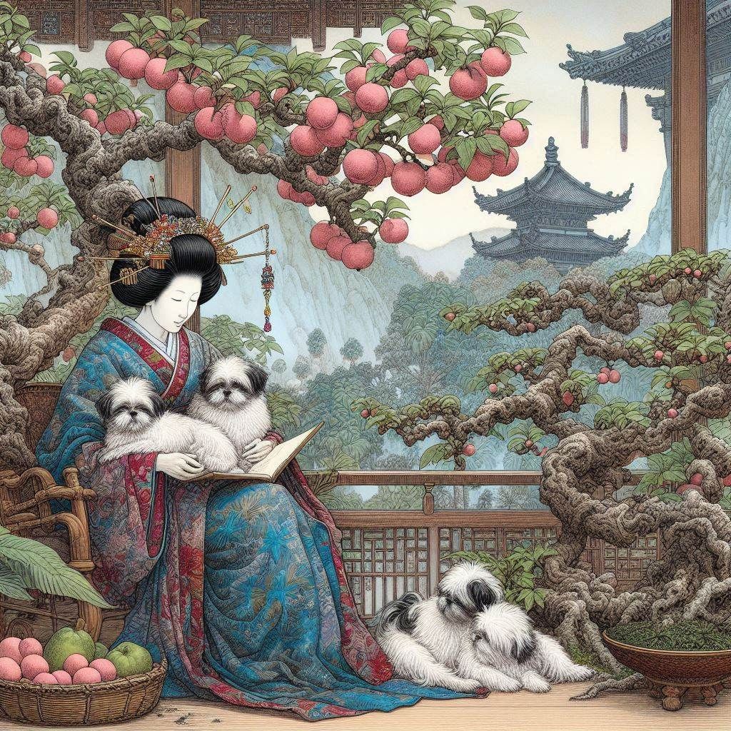 Geisha With Shih Tzu’s