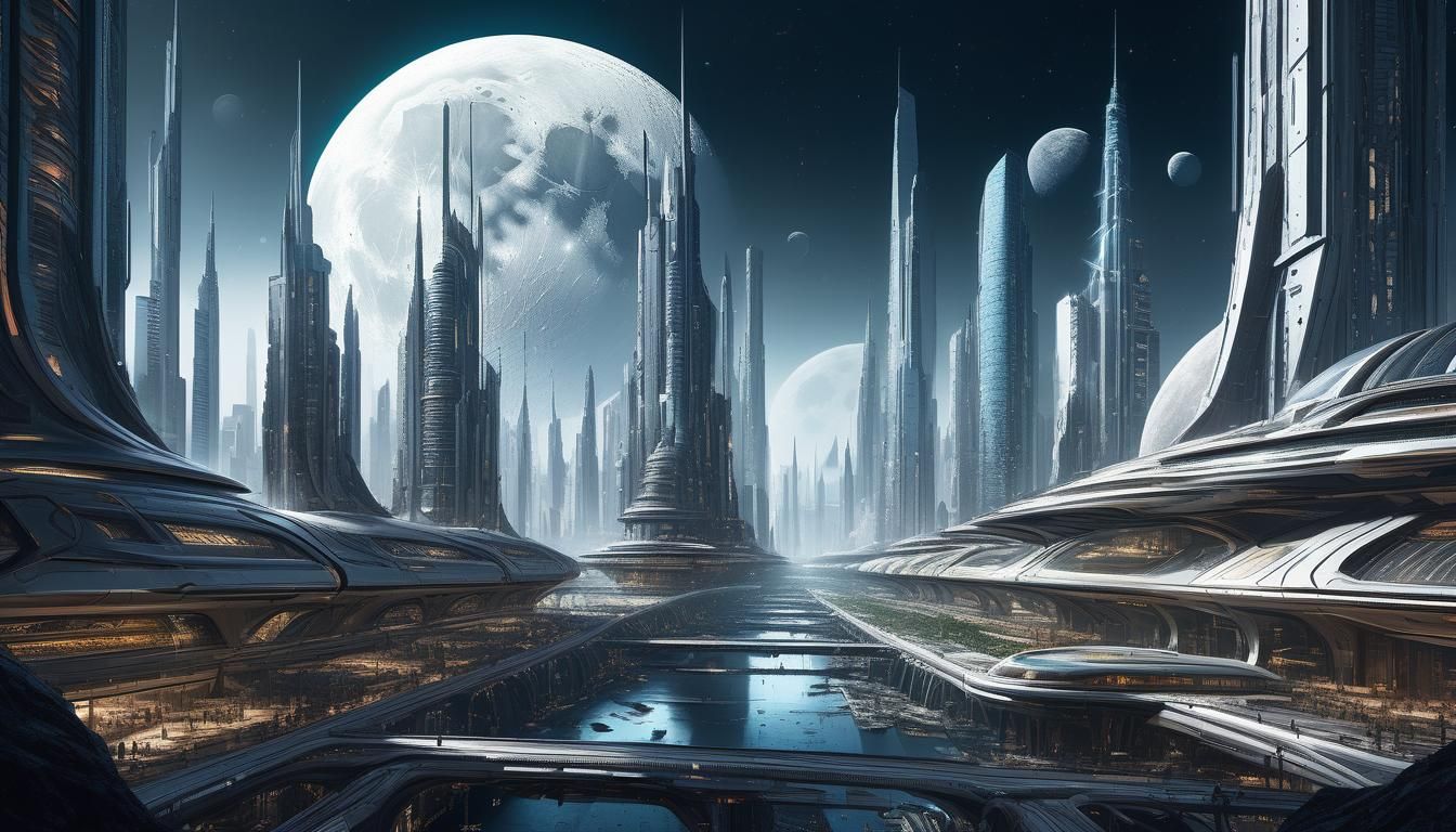 Celestial City Spires The Massive Metropolis on an Alien World - AI ...