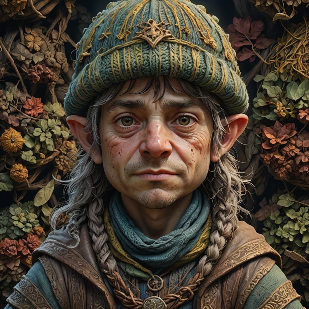 Grizzled Halfling Healer - AI Generated Artwork - NightCafe Creator