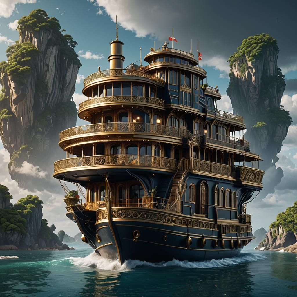 Houseboat - Ai Generated Artwork - Nightcafe Creator