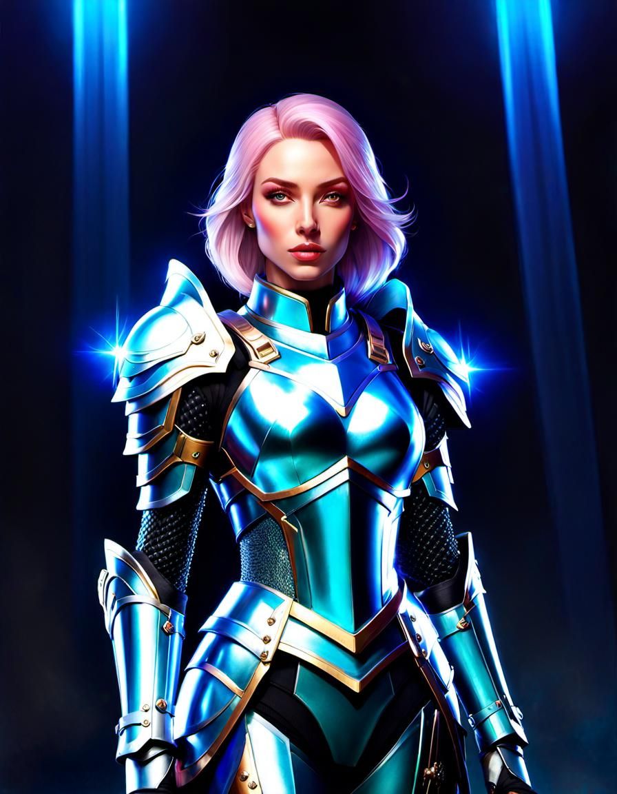 Beautiful Glowing : lady in armor - AI Generated Artwork - NightCafe ...
