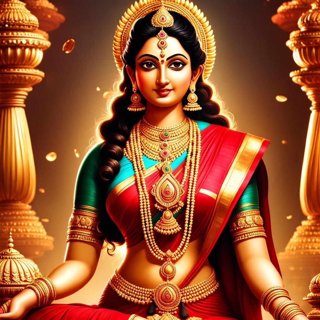 high-quality Realistic Lakshmi Mata, Human, Mahalaxmi, Full Body, the ...