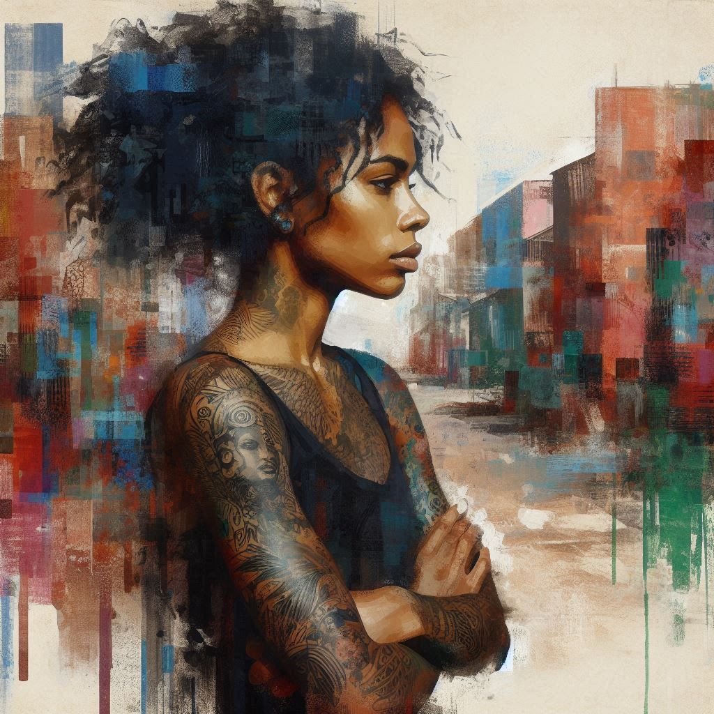 Portrait in urban street