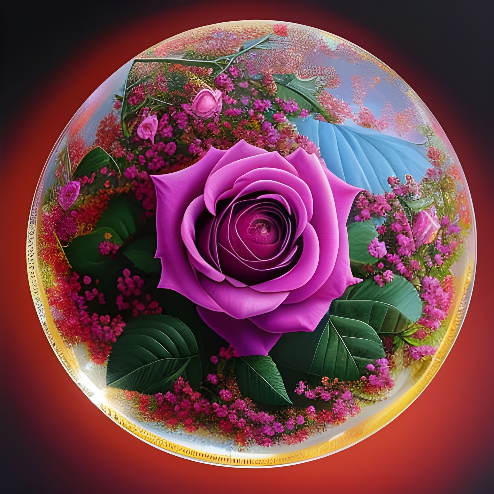 Rose bubble   by @Chrysantheme