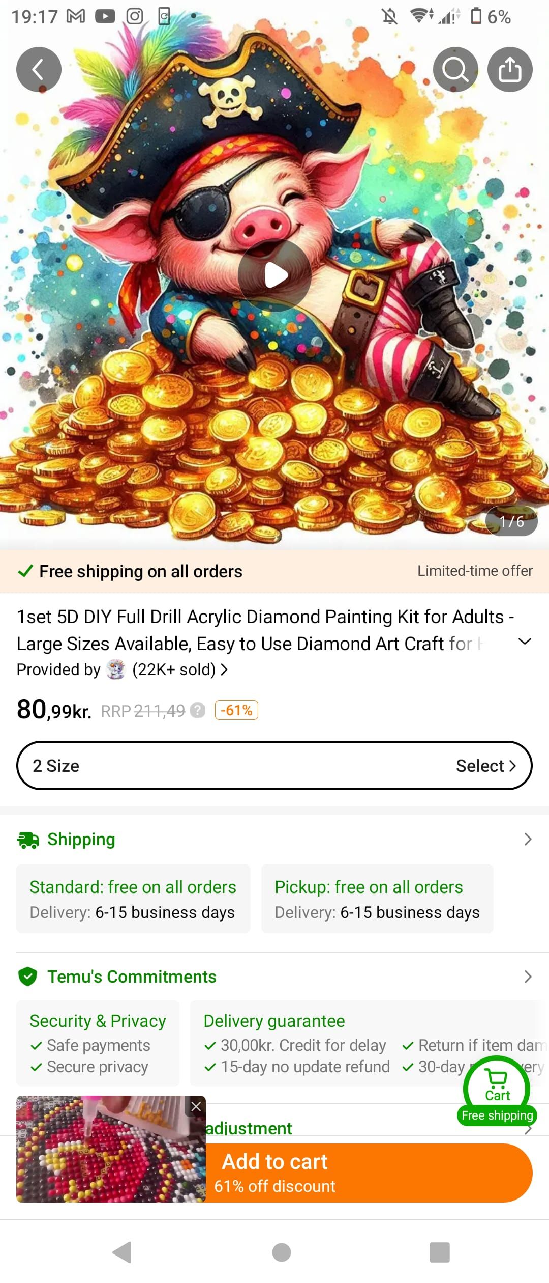 my (stolen) artwork on temu...