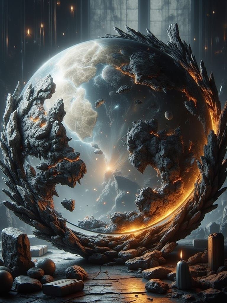 <lora:-Omnious-:1.0> globe terrestre