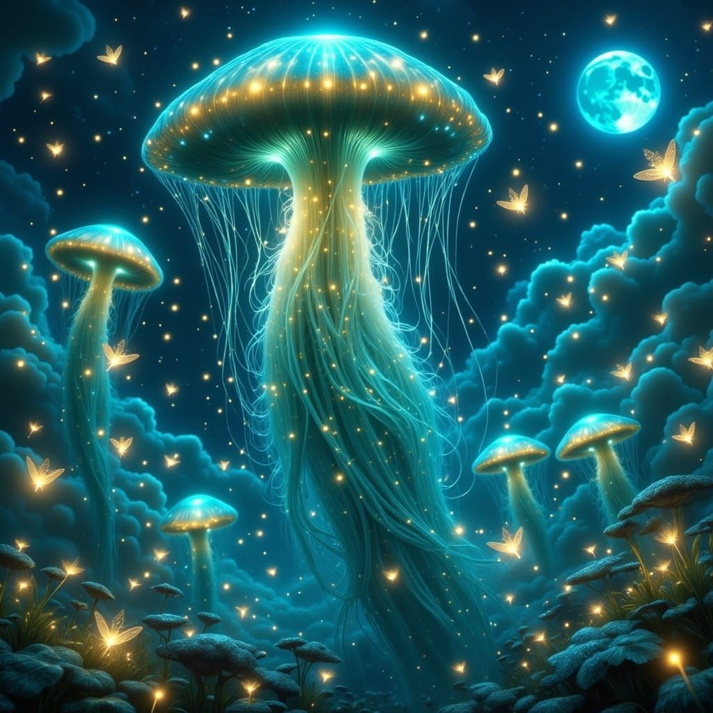 <lora:BioluminescentFlux:1.0> 