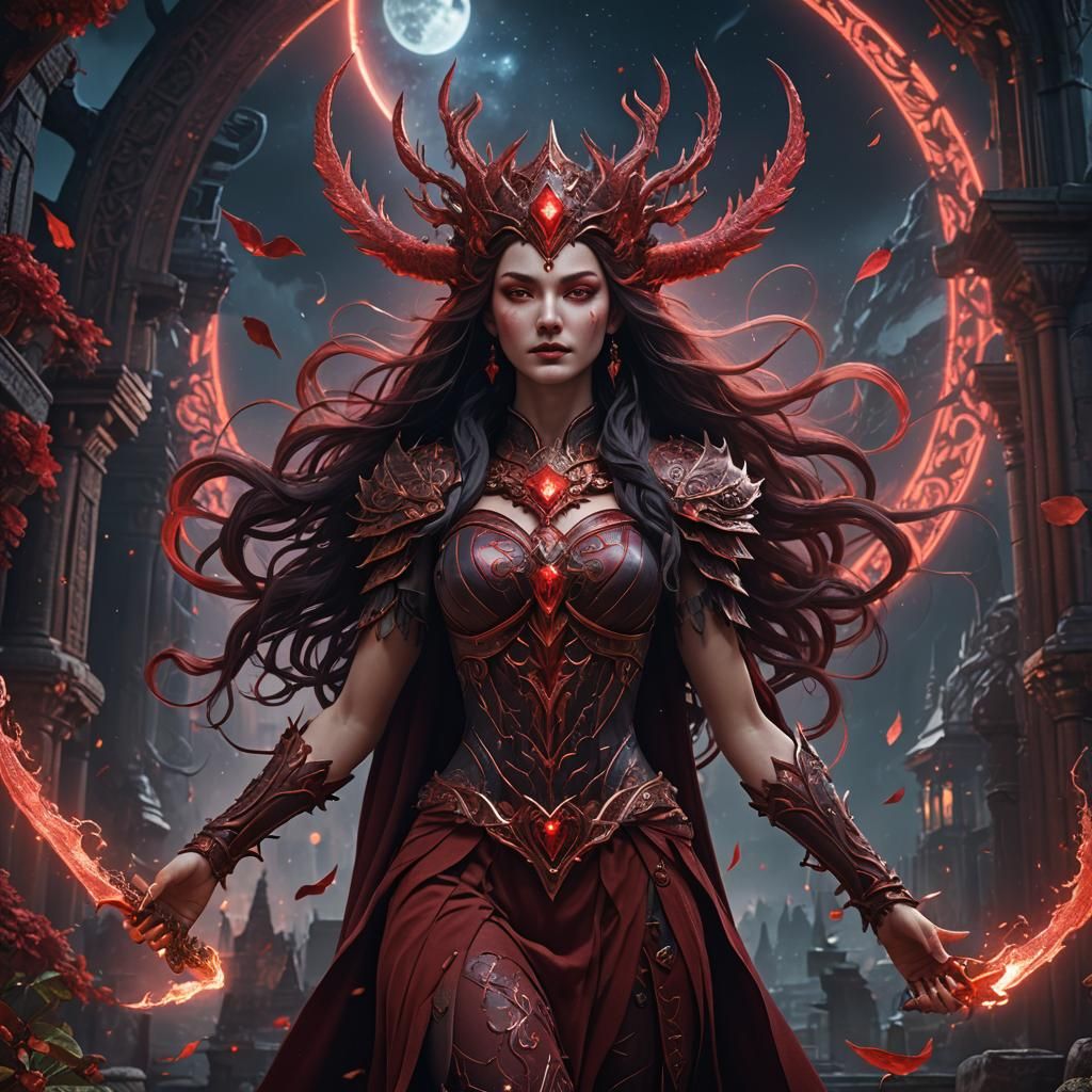 Crimson goddess of night
