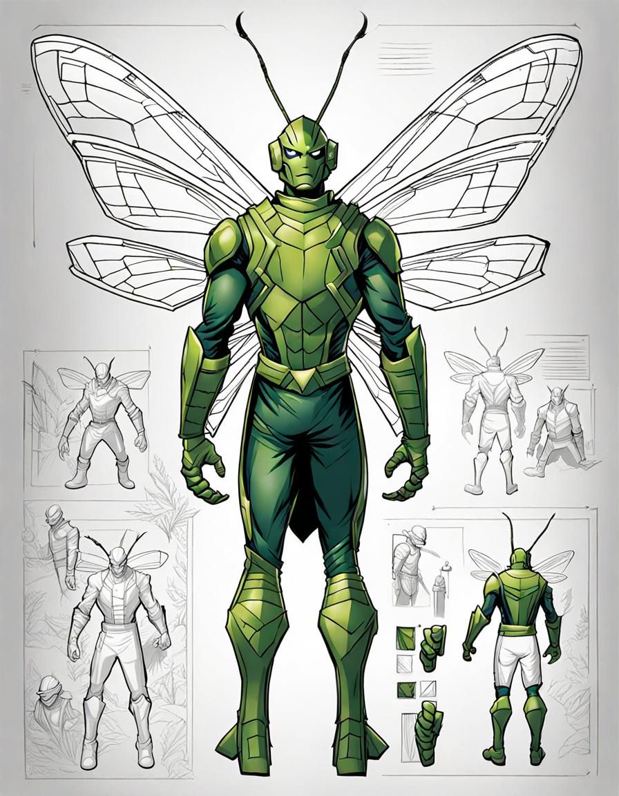 CONCEPT SUPERHERO: Grasshopper Man