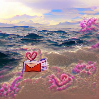 Love letter in the ocean