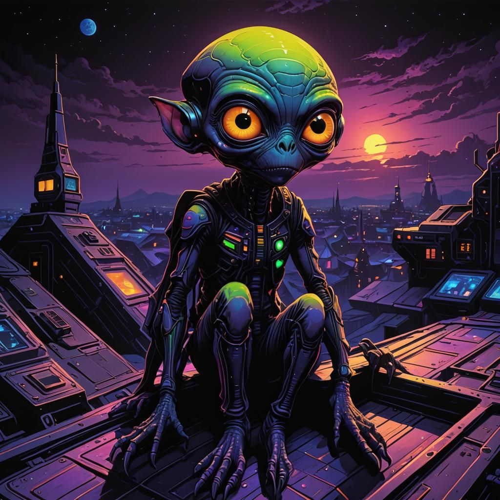 A sad little alien