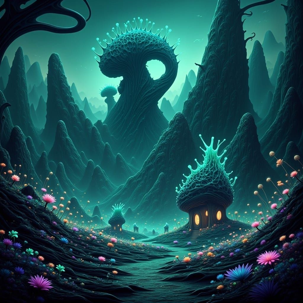 Glowing Alien Planet