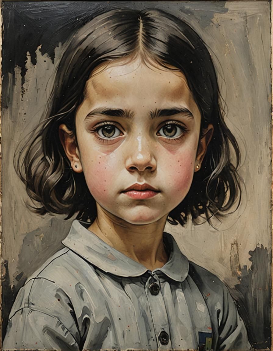 A painting by Pirosmani: Portrait of the artist's daughter