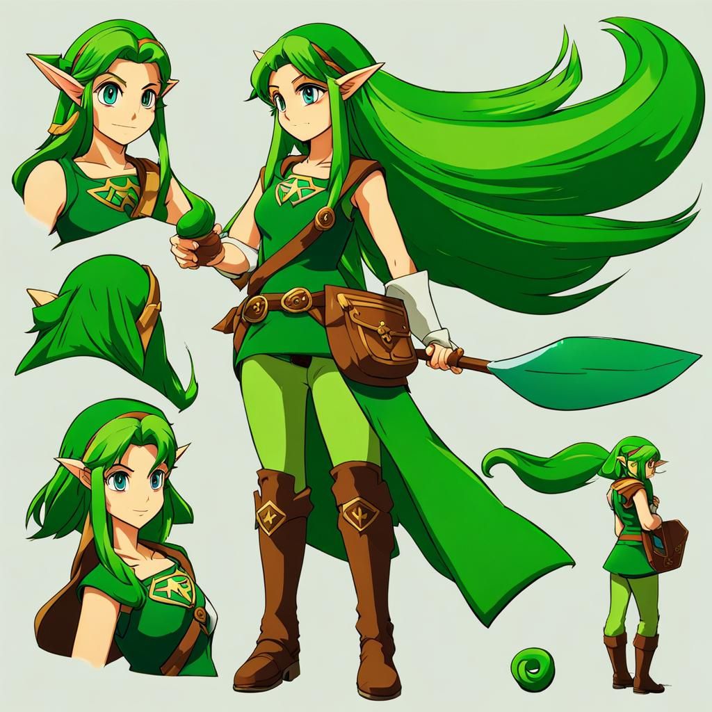 Adventurer Saria (Concept Art) - AI Generated Artwork - NightCafe Creator