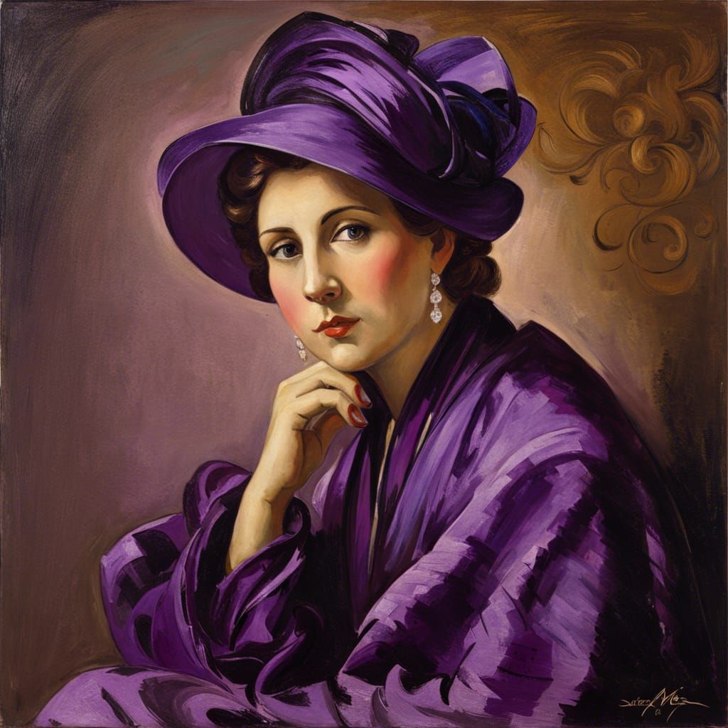 :) Woman in purple by Szinyei Merse, Pál,