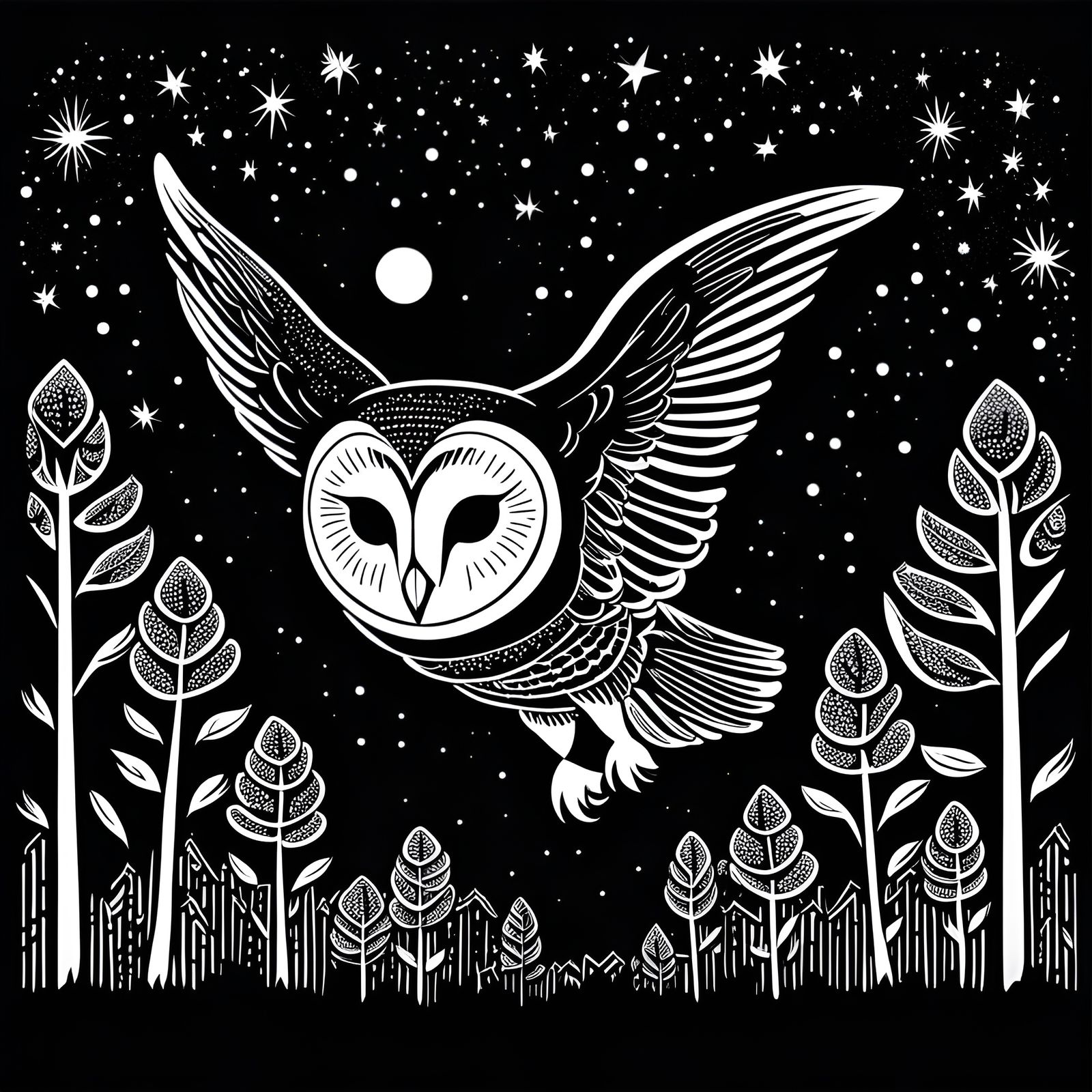 Barn Owl AI Generated Artwork NightCafe Creator