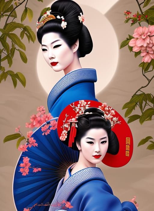 Nghệ thuật geisha nổi tiếng của Nhật Bản đã tạo dựng nên một văn hóa độc đáo, phản ánh sự tinh tế và kiêu sa của phụ nữ Nhật. Cùng chiêm ngưỡng bức tranh này để cảm nhận được vẻ đẹp lãng mạn, tao nhã giữa những nét vẽ chân thực.