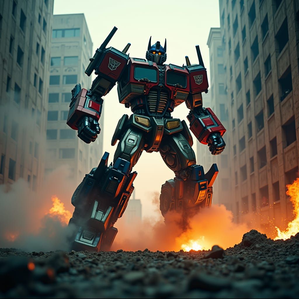Optimus Prime vs jagger of Pacific Rim
