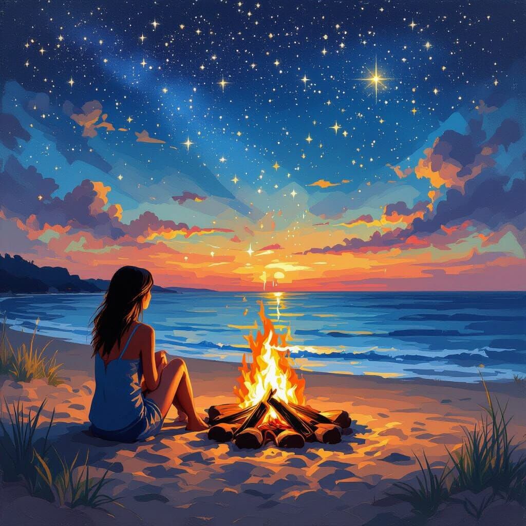 Beach Night  by @Syrinx