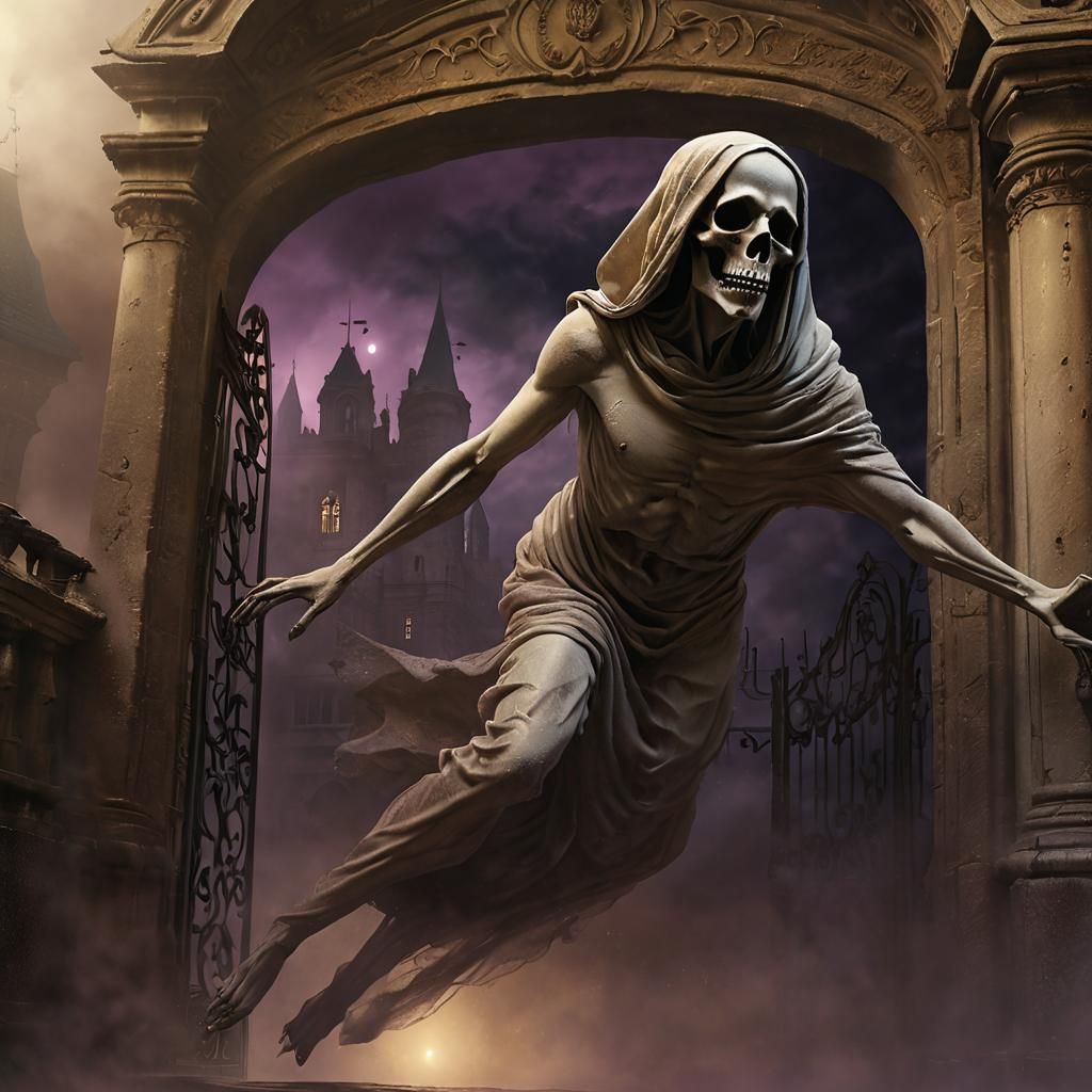 Etherized woman haunting the manor